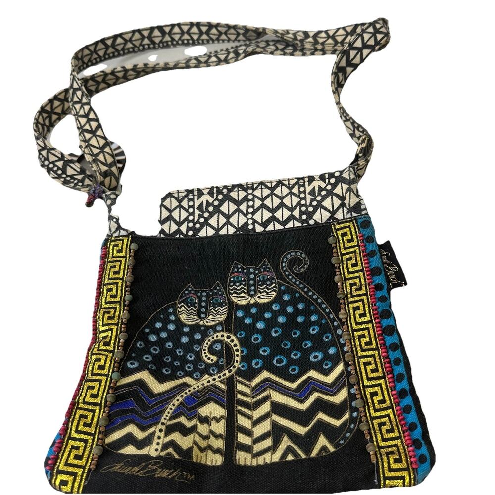 Vintage Laurel Burch Cat Bag Surf N Sand Crossbod… - image 6